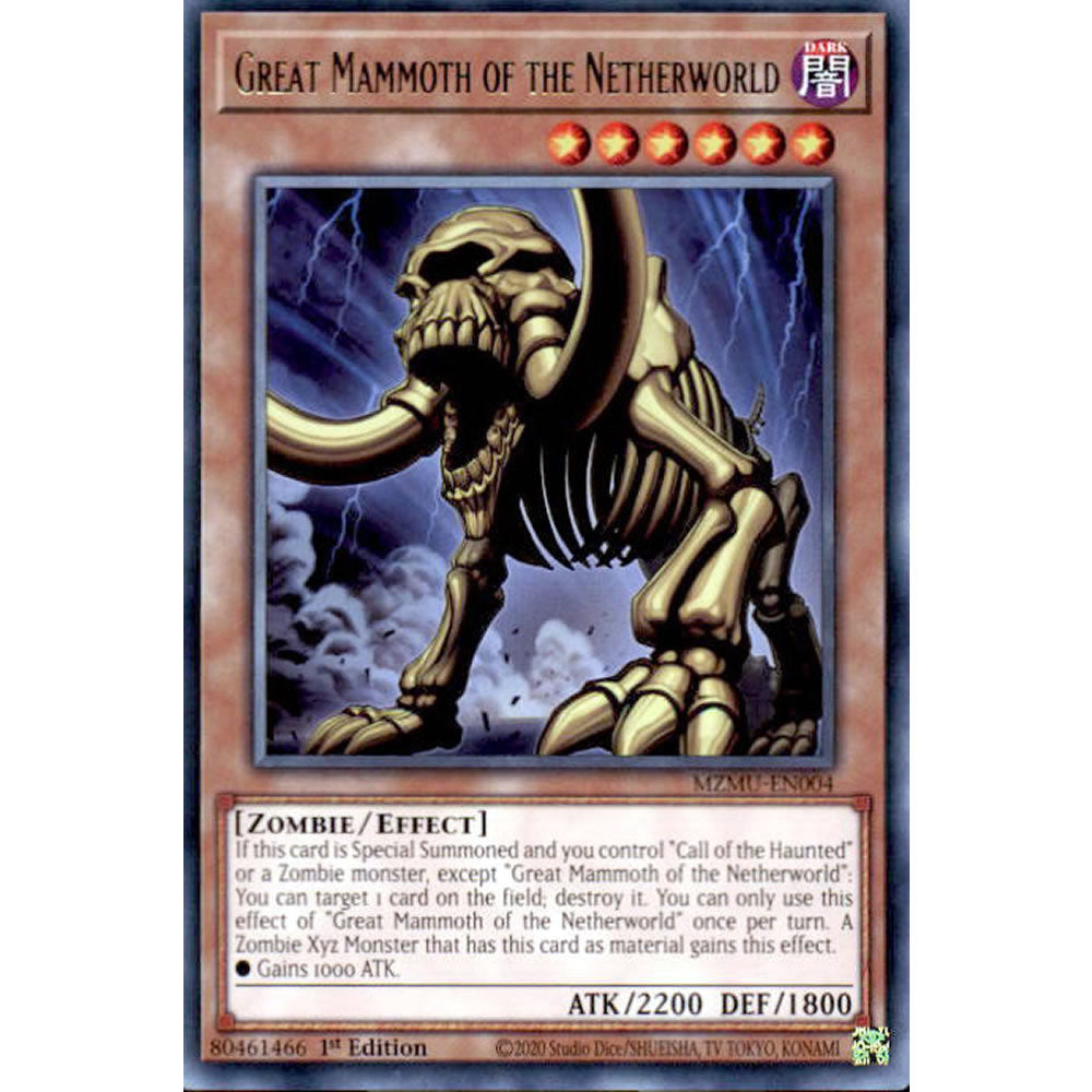 Great Mammoth of the Netherworld MZMU-EN004 Yu-Gi-Oh! Card from the Maze of Muertos Set