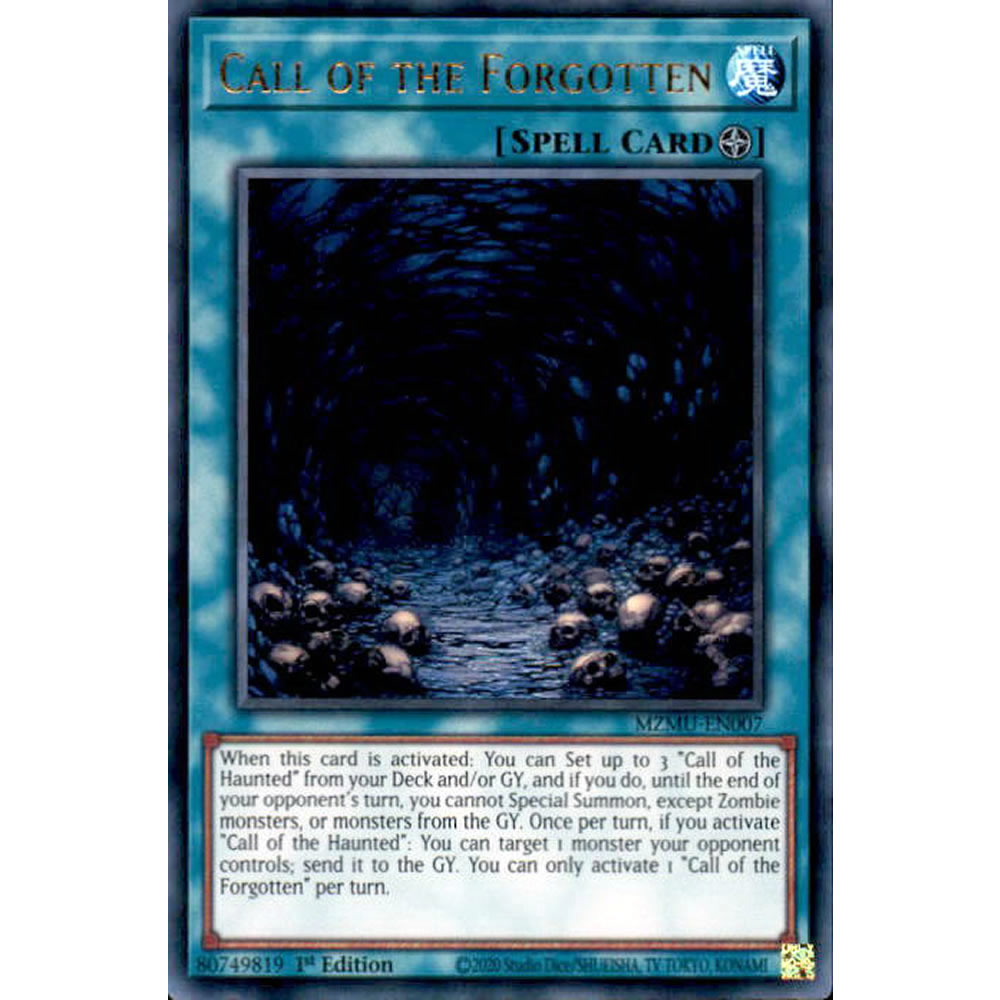 Call of the Forgotten MZMU-EN007 Yu-Gi-Oh! Card from the Maze of Muertos Set