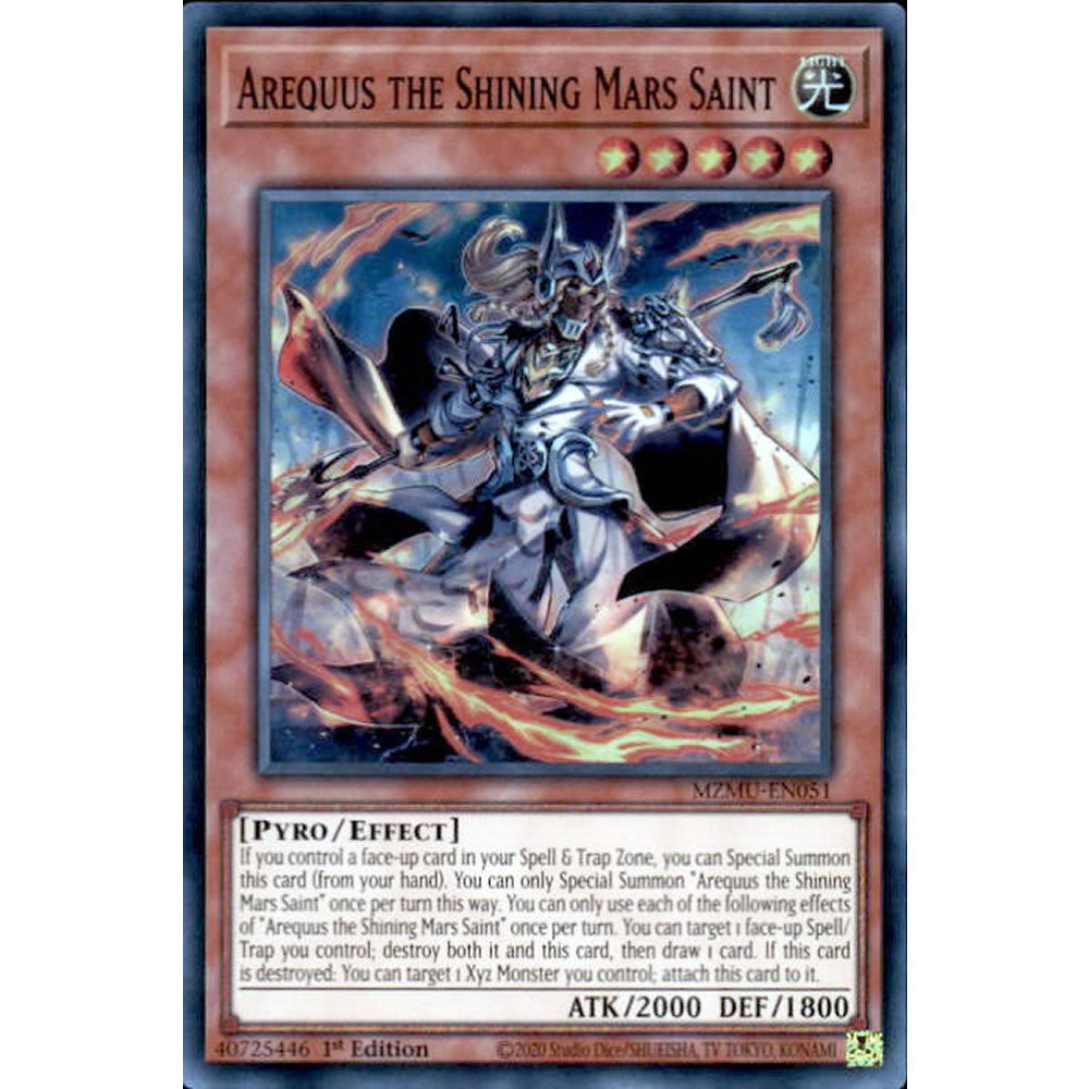 Arequus the Shining Mars Saint MZMU-EN051 Yu-Gi-Oh! Card from the Maze of Muertos Set