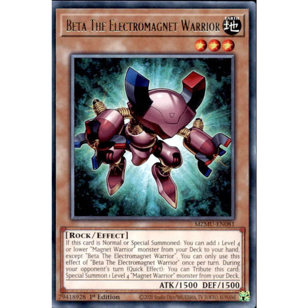 Beta The Electromagnet Warrior MZMU-EN081 Yu-Gi-Oh! Card from the Maze of Muertos Set