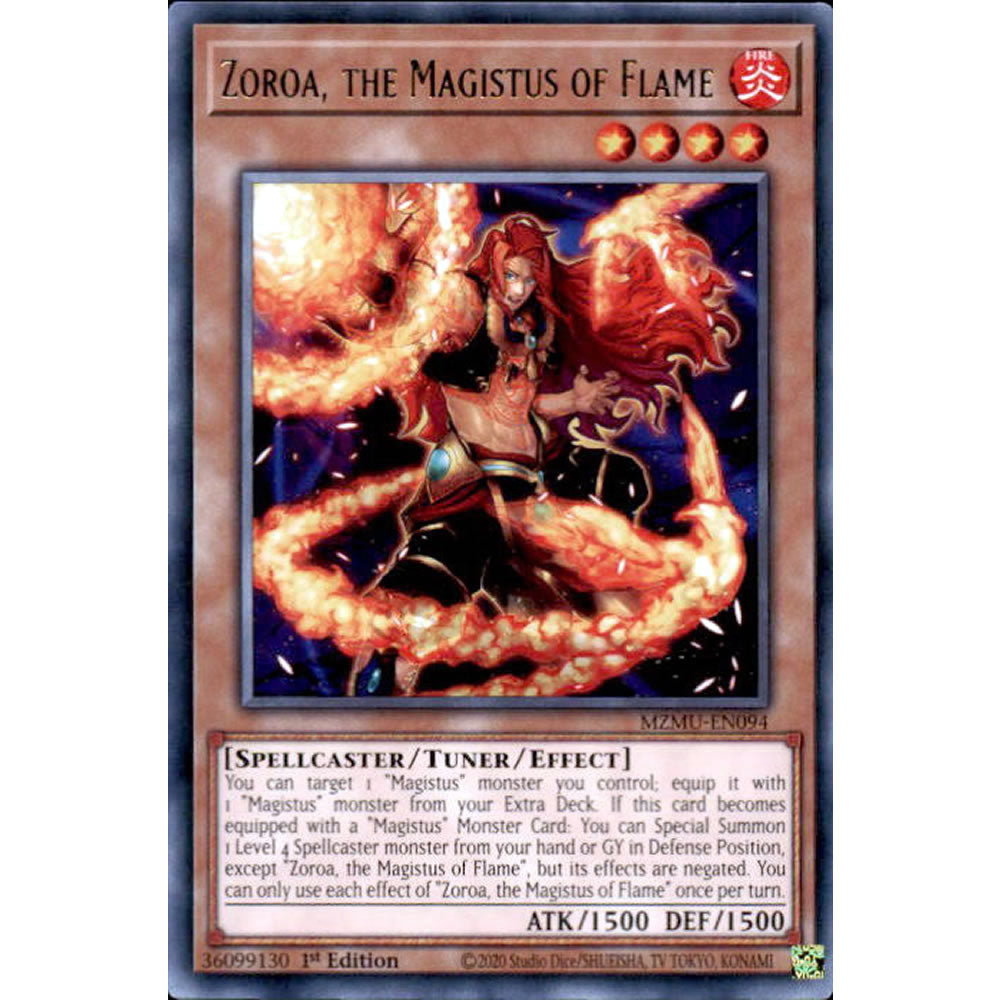 Zoroa, the Magistus of Flame MZMU-EN094 Yu-Gi-Oh! Card from the Maze of Muertos Set
