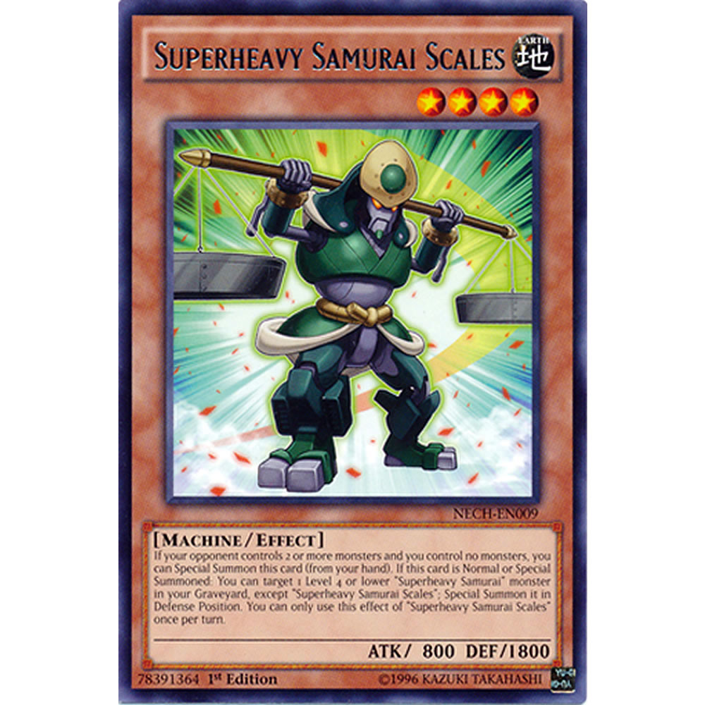 Superheavy Samurai Scales NECH-EN009 Yu-Gi-Oh! Card from the The New Challengers Set