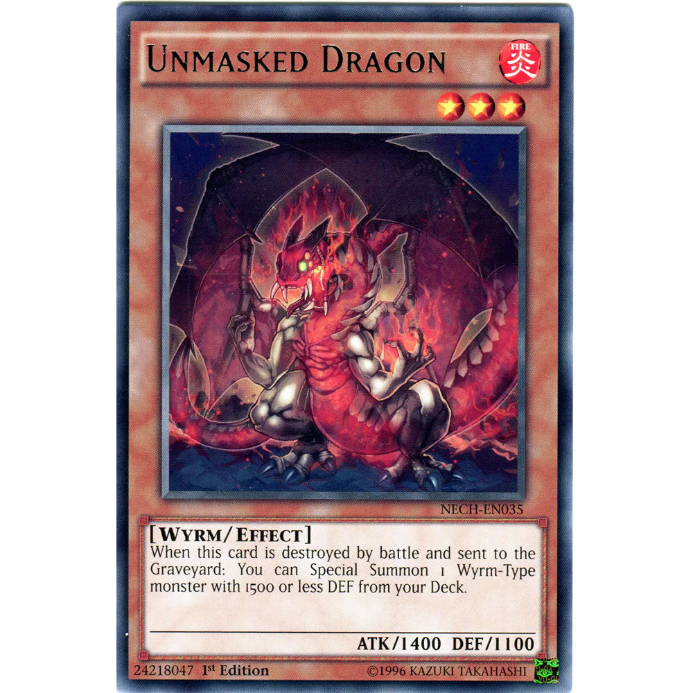 Unmasked Dragon NECH-EN035 Yu-Gi-Oh! Card from the The New Challengers Set