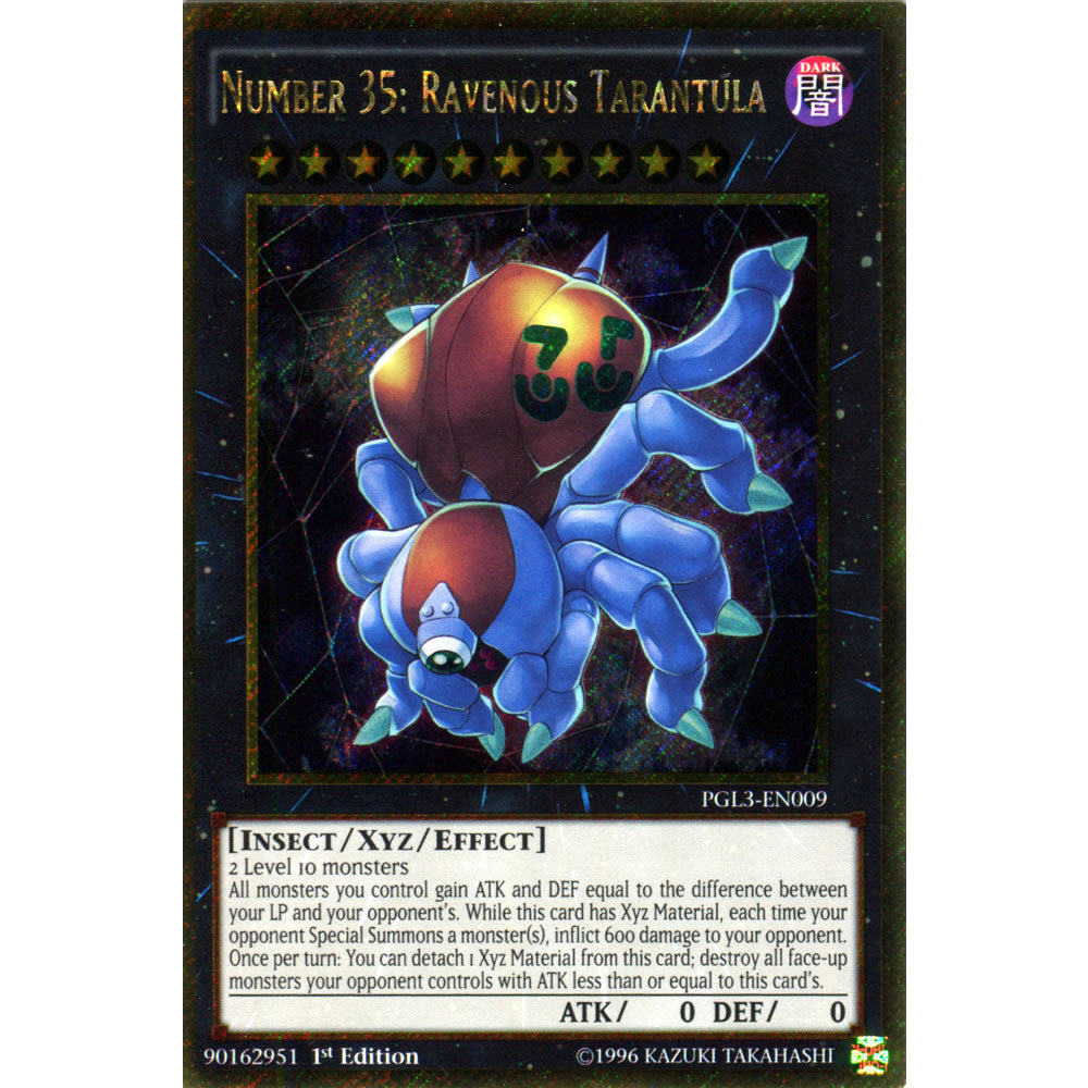 Number 35: Ravenous Tarantula PGL3-EN009 Yu-Gi-Oh! Card from the Premium Gold: Infinite Gold Set