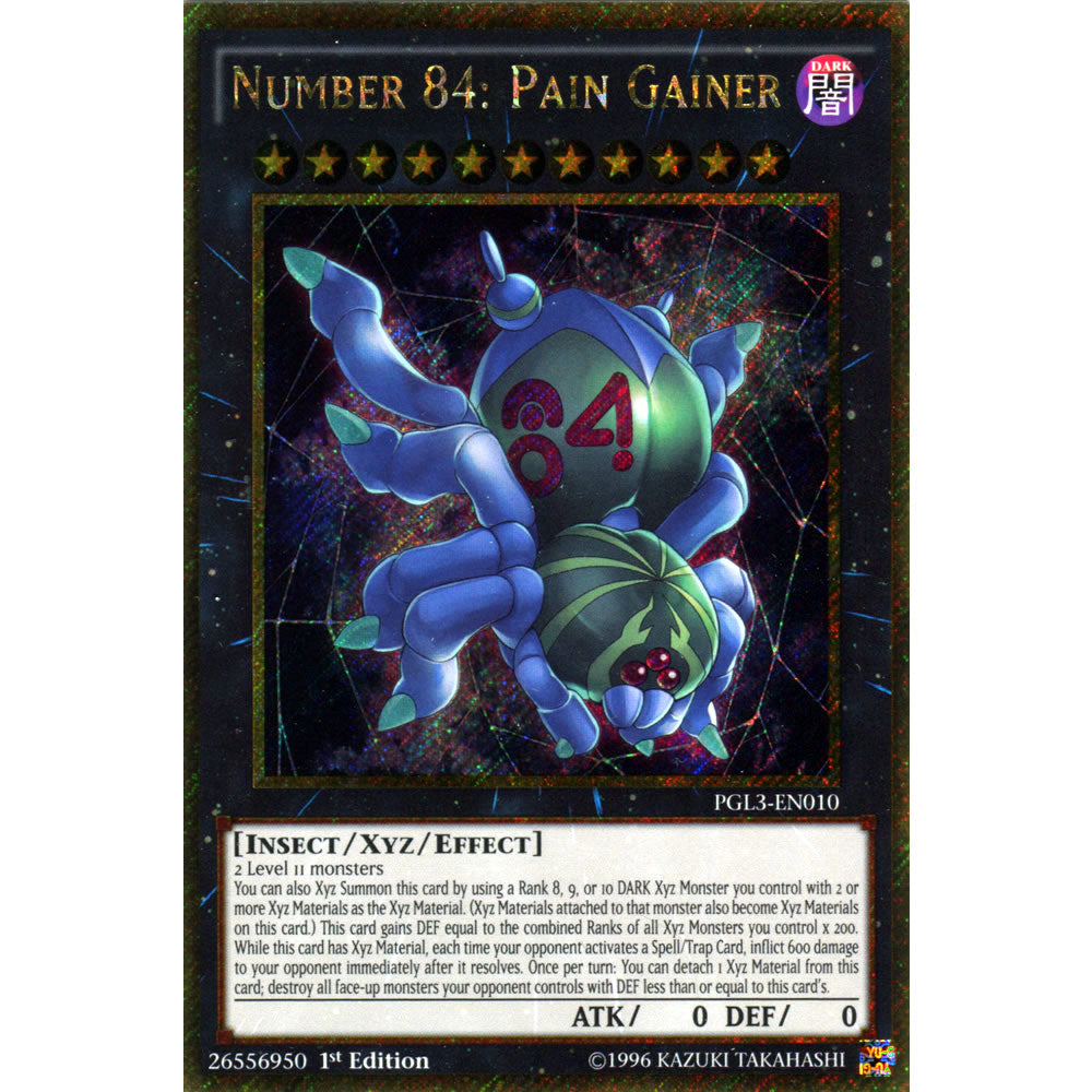 Number 84: Pain Gainer PGL3-EN010 Yu-Gi-Oh! Card from the Premium Gold: Infinite Gold Set