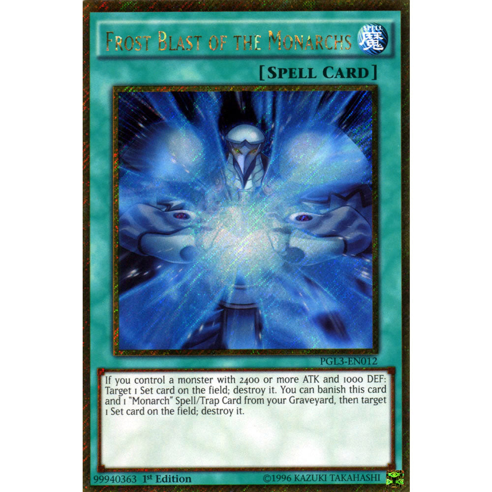 Frost Blast of the Monarchs PGL3-EN012 Yu-Gi-Oh! Card from the Premium Gold: Infinite Gold Set