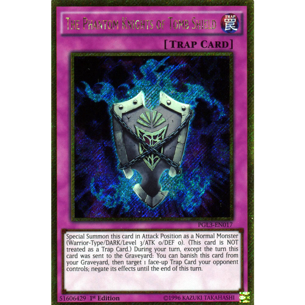 The Phantom Knights of Tomb Shield PGL3-EN017 Yu-Gi-Oh! Card from the Premium Gold: Infinite Gold Set