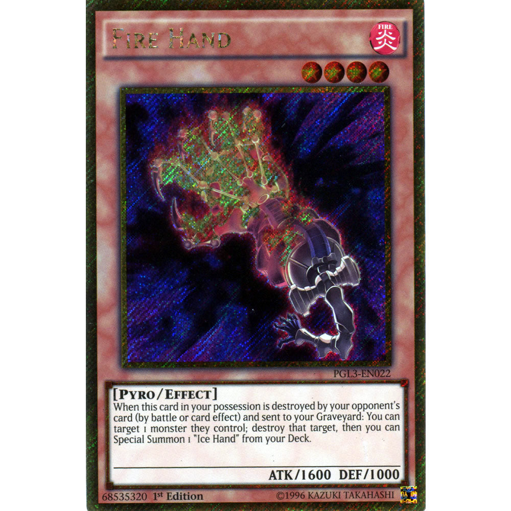 Fire Hand PGL3-EN022 Yu-Gi-Oh! Card from the Premium Gold: Infinite Gold Set