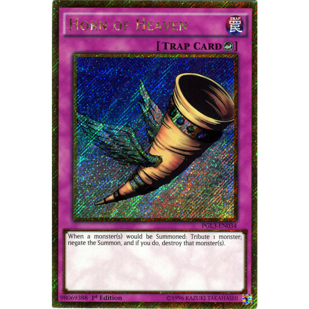 Horn of Heaven PGL3-EN034 Yu-Gi-Oh! Card from the Premium Gold: Infinite Gold Set