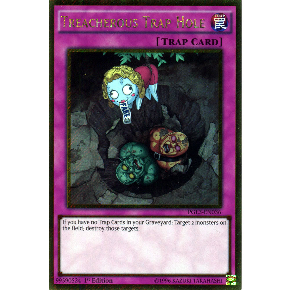 Treacherous Trap Hole PGL3-EN036 Yu-Gi-Oh! Card from the Premium Gold: Infinite Gold Set