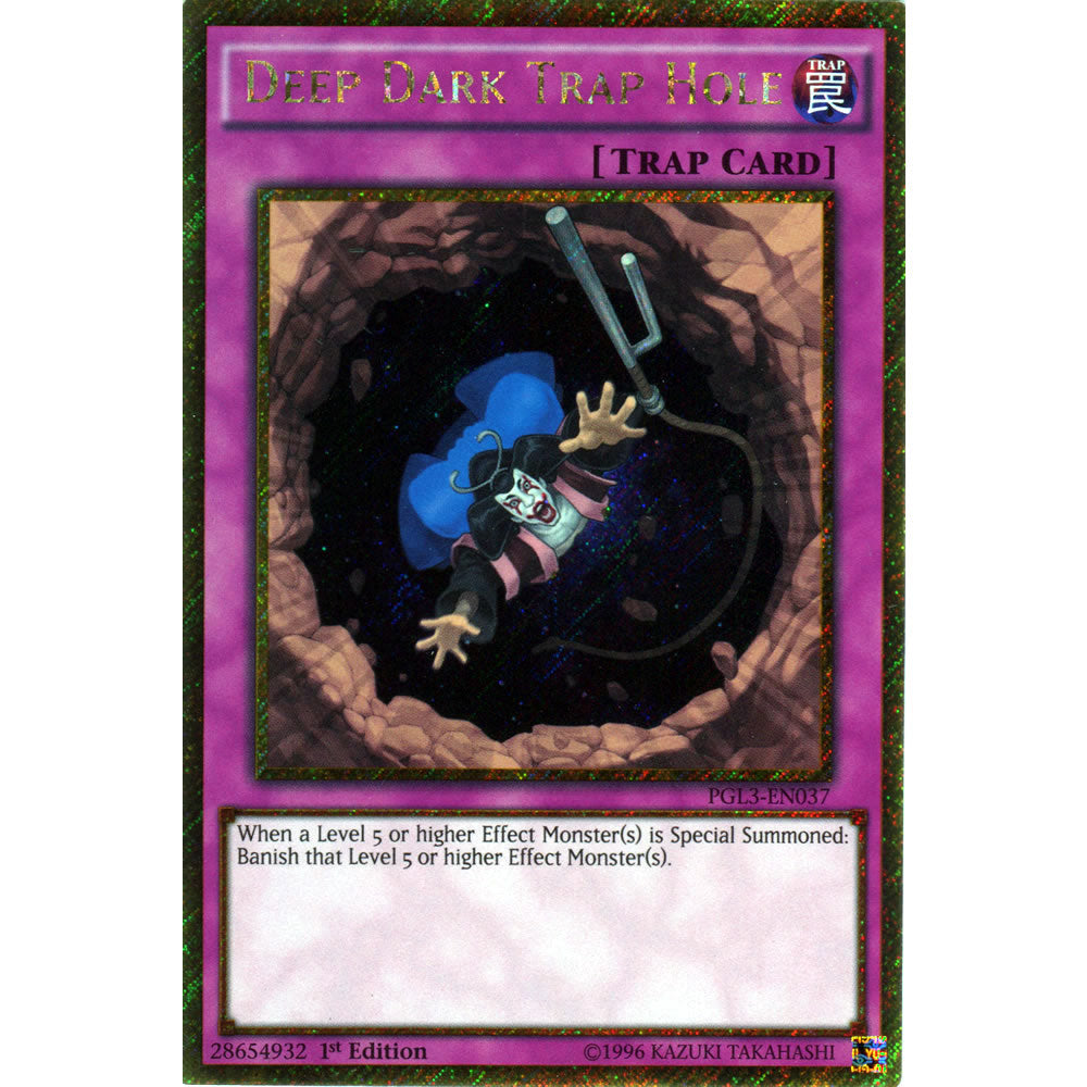 Deep Dark Trap Hole PGL3-EN037 Yu-Gi-Oh! Card from the Premium Gold: Infinite Gold Set