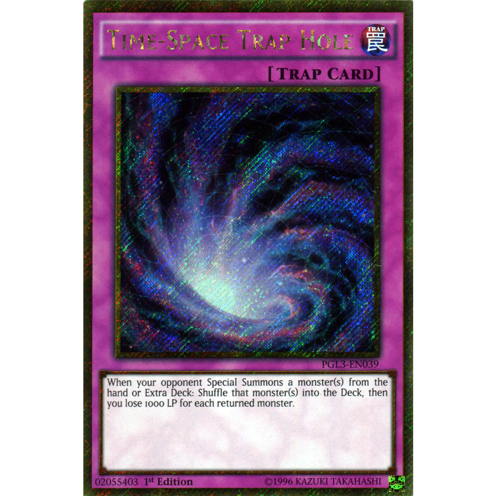 Time-Space Trap Hole PGL3-EN039 Yu-Gi-Oh! Card from the Premium Gold: Infinite Gold Set
