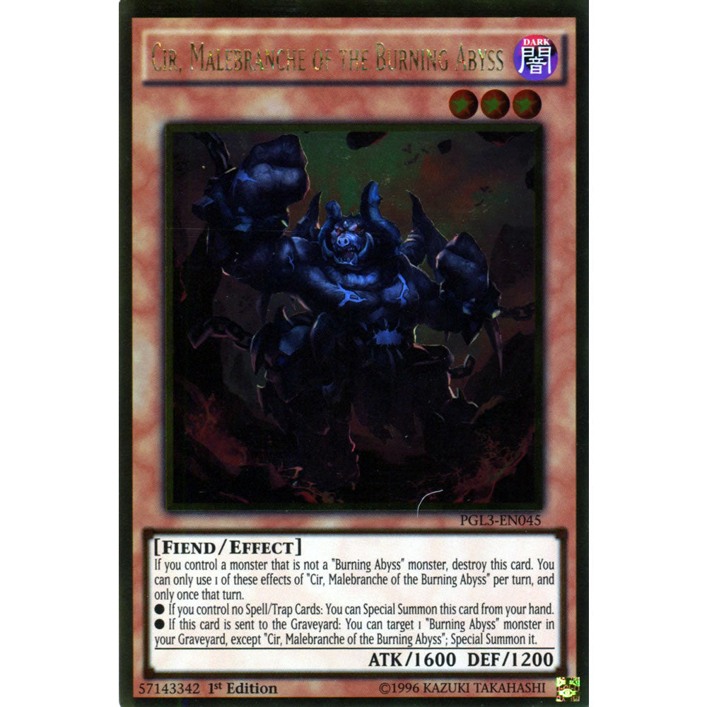 Cir, Malebranche of the Burning Abyss PGL3-EN045 Yu-Gi-Oh! Card from the Premium Gold: Infinite Gold Set