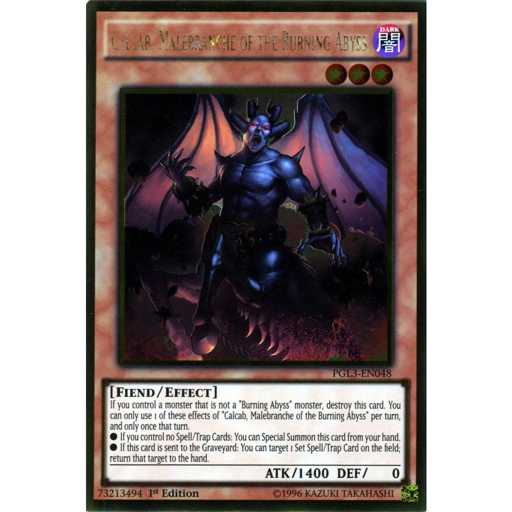 Calcab, Malebranche of the Burning Abyss PGL3-EN048 Yu-Gi-Oh! Card from the Premium Gold: Infinite Gold Set