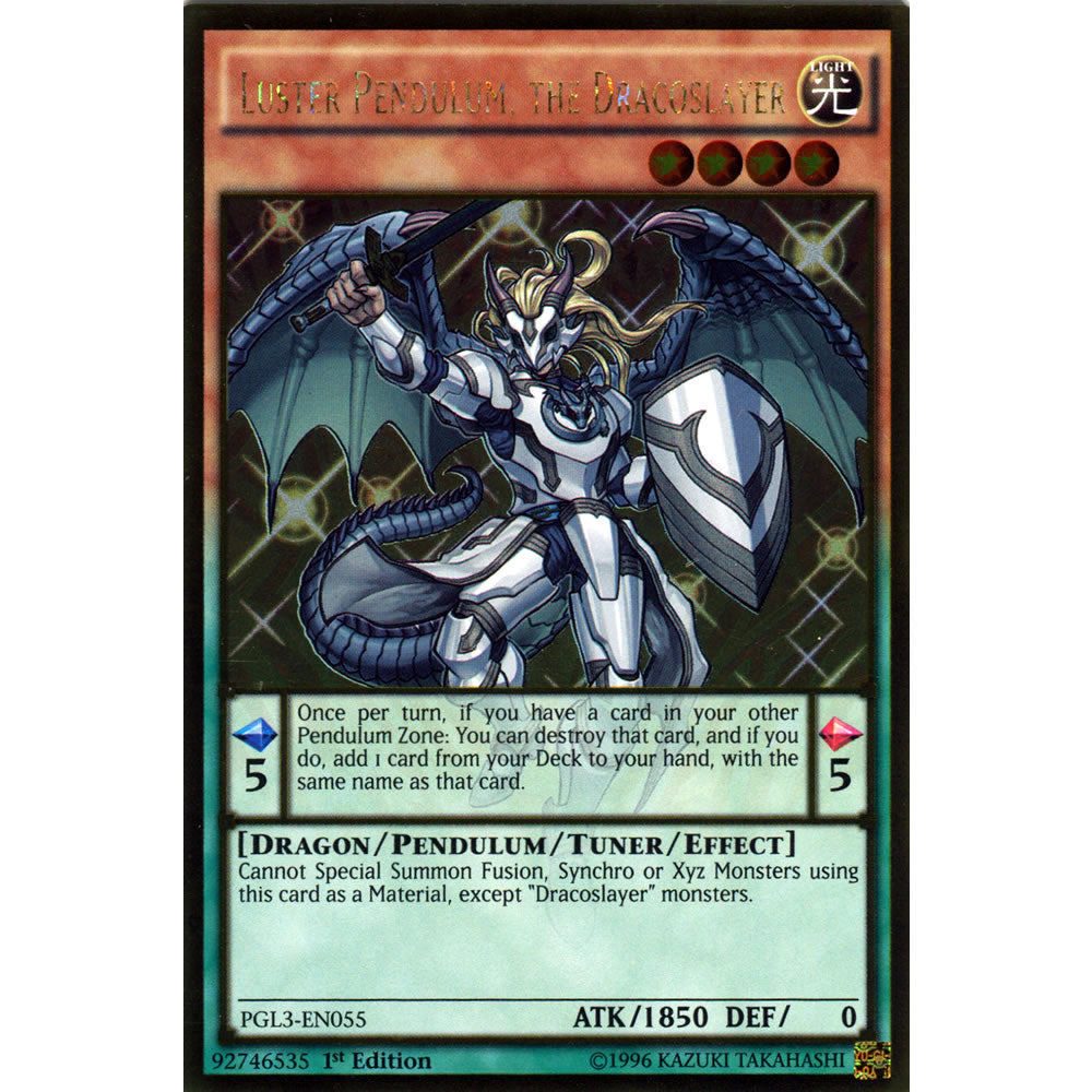 Luster Pendulum, the Dracoslayer PGL3-EN055 Yu-Gi-Oh! Card from the Premium Gold: Infinite Gold Set