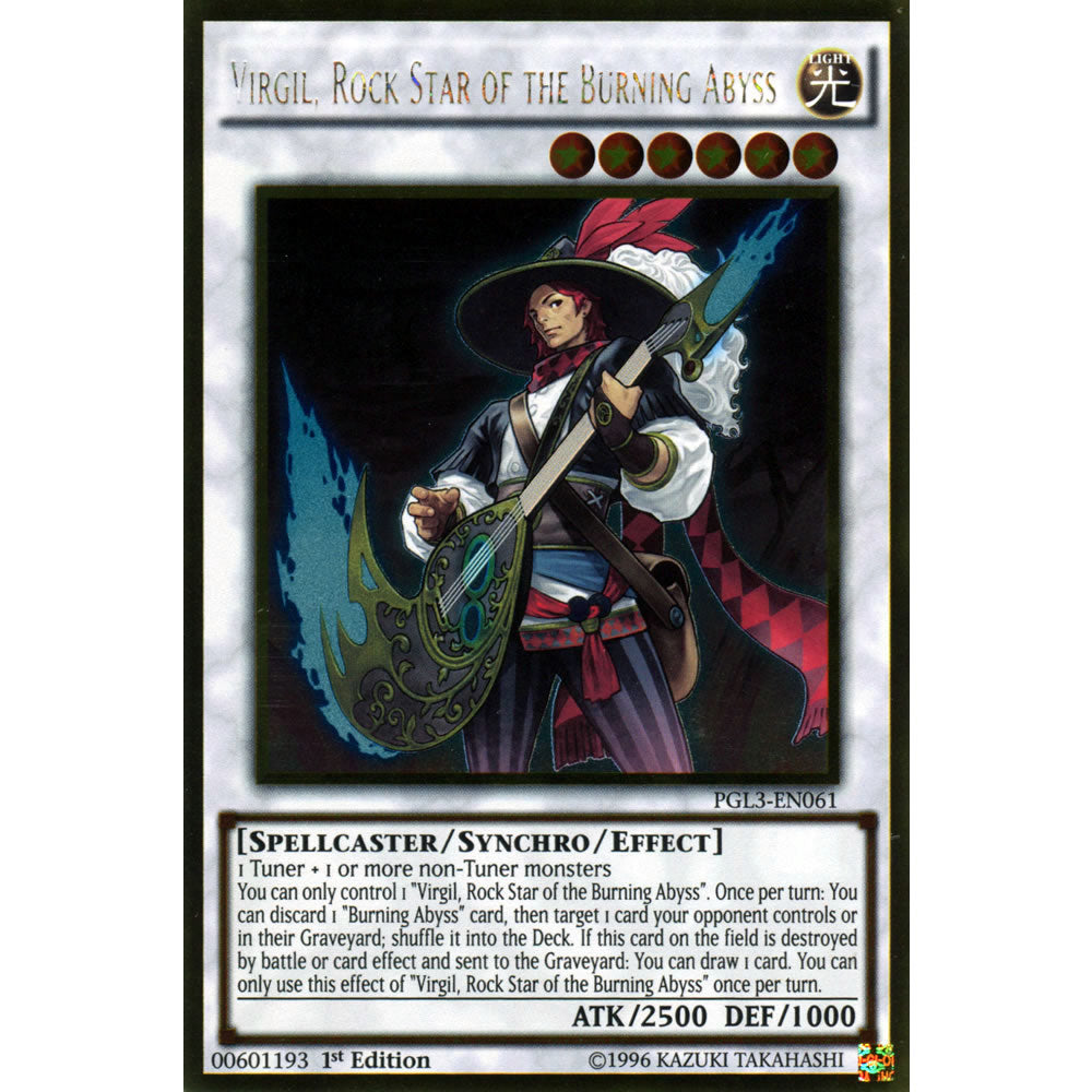 Virgil, Rock Star of the Burning Abyss PGL3-EN061 Yu-Gi-Oh! Card from the Premium Gold: Infinite Gold Set