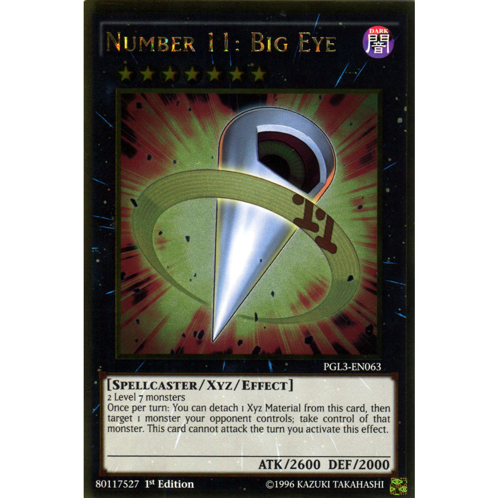 Number 11: Big Eye PGL3-EN063 Yu-Gi-Oh! Card from the Premium Gold: Infinite Gold Set