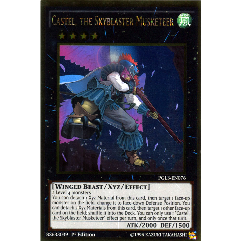 Castel, the Skyblaster Musketeer PGL3-EN076 Yu-Gi-Oh! Card from the Premium Gold: Infinite Gold Set