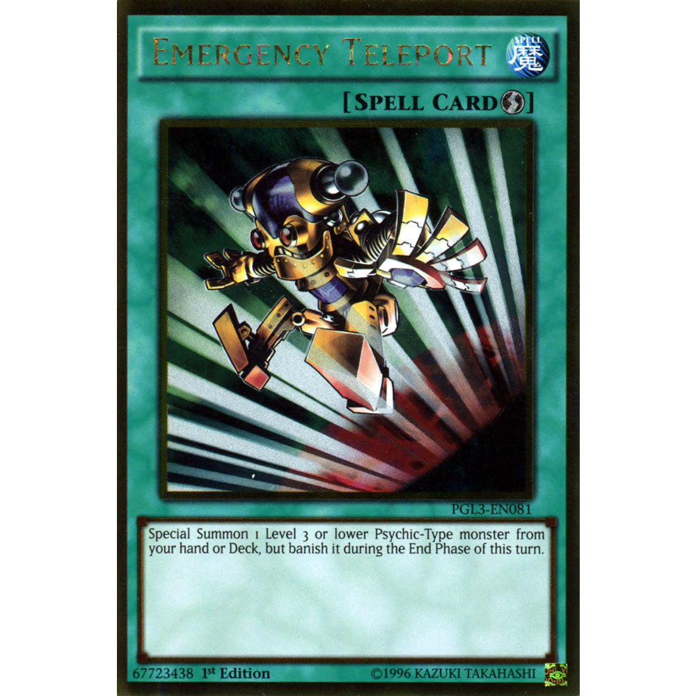 Emergency Teleport PGL3-EN081 Yu-Gi-Oh! Card from the Premium Gold: Infinite Gold Set