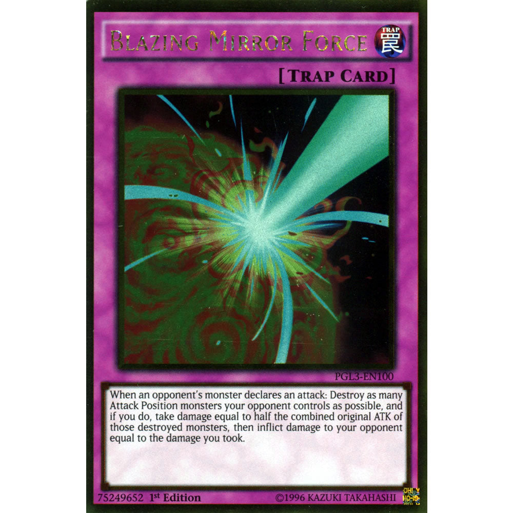 Blazing Mirror Force PGL3-EN100 Yu-Gi-Oh! Card from the Premium Gold: Infinite Gold Set