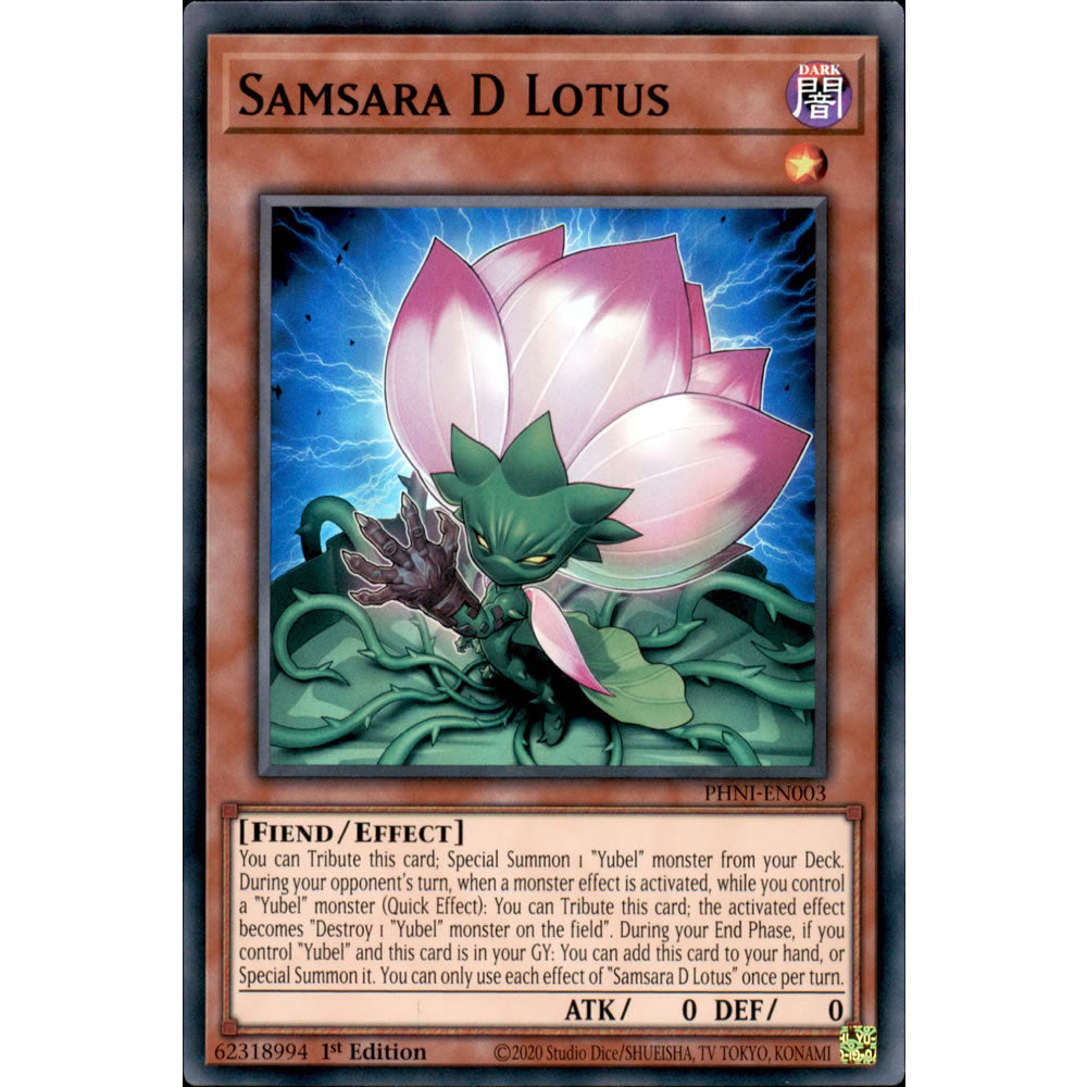 Samsara D Lotus PHNI-EN003 Yu-Gi-Oh! Card from the Phantom Nightmare Set