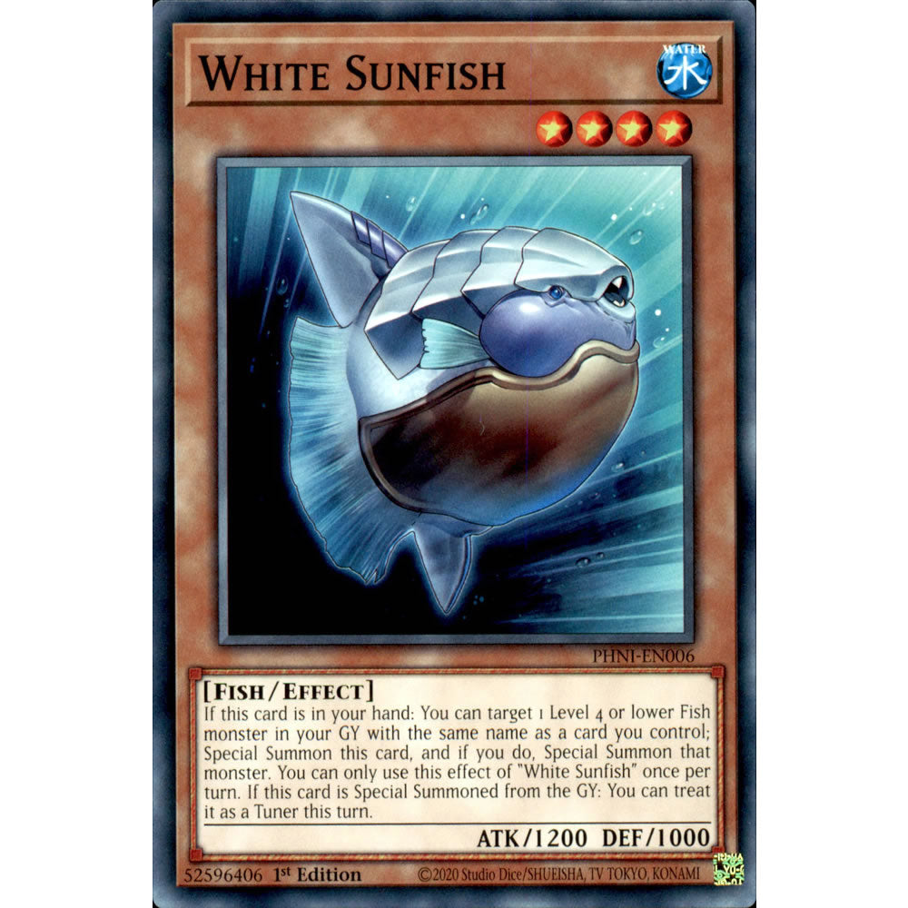 White Sunfish PHNI-EN006 Yu-Gi-Oh! Card from the Phantom Nightmare Set