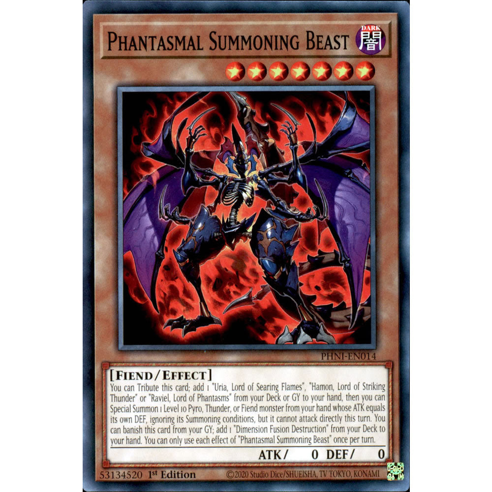 Phantasmal Summoning Beast PHNI-EN014 Yu-Gi-Oh! Card from the Phantom Nightmare Set