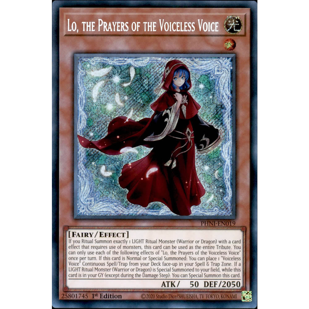 Lo, the Prayers of the Voiceless Voice PHNI-EN019 Yu-Gi-Oh! Card from the Phantom Nightmare Set