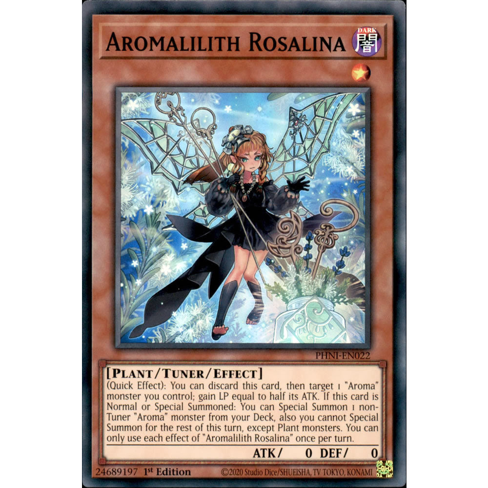 Aromalilith Rosalina PHNI-EN022 Yu-Gi-Oh! Card from the Phantom Nightmare Set