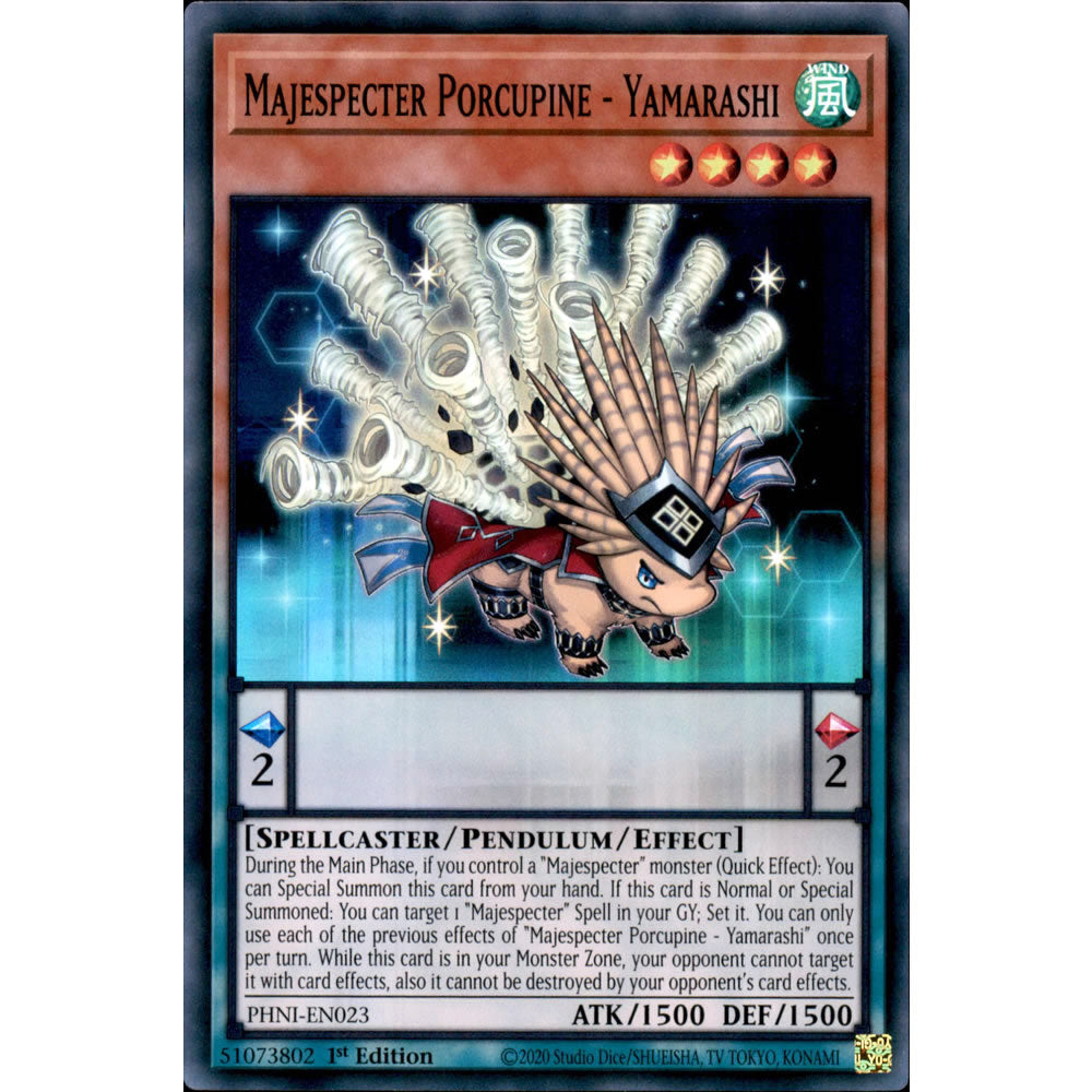 Majespecter Porcupine - Yamarashi PHNI-EN023 Yu-Gi-Oh! Card from the Phantom Nightmare Set