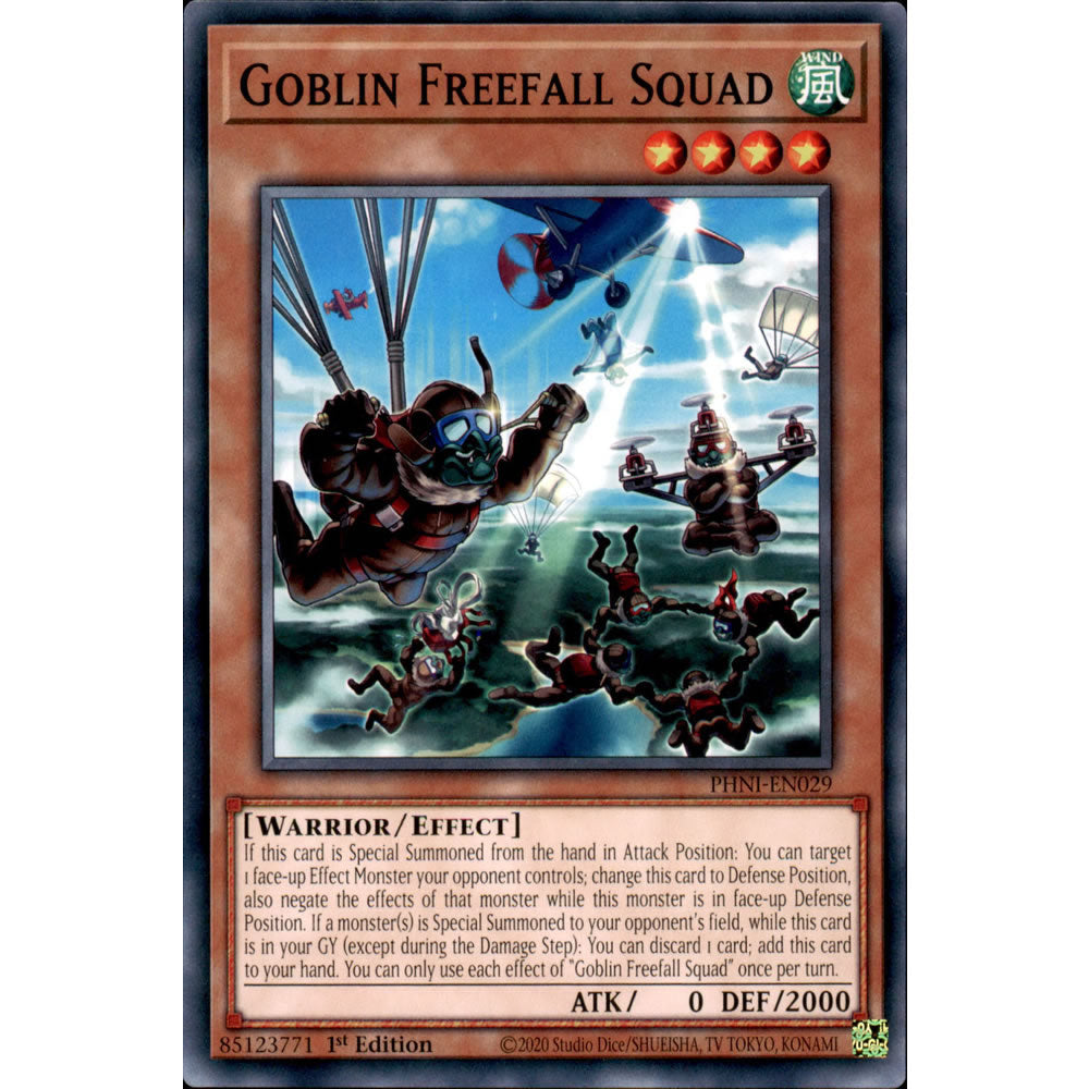 Goblin Freefall Squad PHNI-EN029 Yu-Gi-Oh! Card from the Phantom Nightmare Set