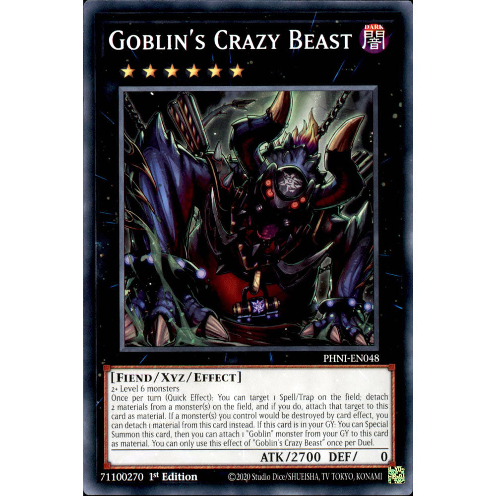 Goblin's Crazy Beast PHNI-EN048 Yu-Gi-Oh! Card from the Phantom Nightmare Set