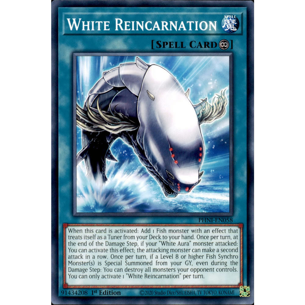 White Reincarnation PHNI-EN058 Yu-Gi-Oh! Card from the Phantom Nightmare Set