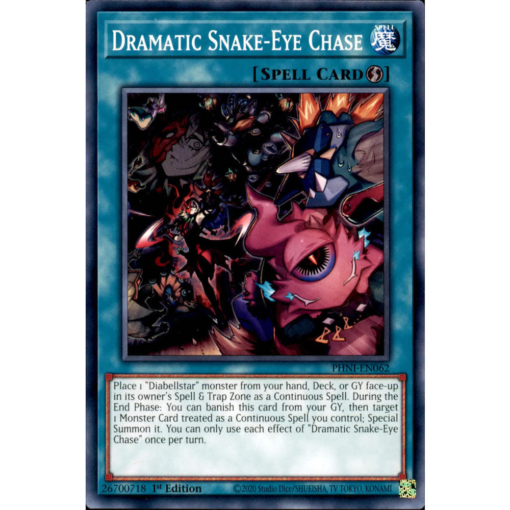 Dramatic Snake-Eye Chase PHNI-EN062 Yu-Gi-Oh! Card from the Phantom Nightmare Set
