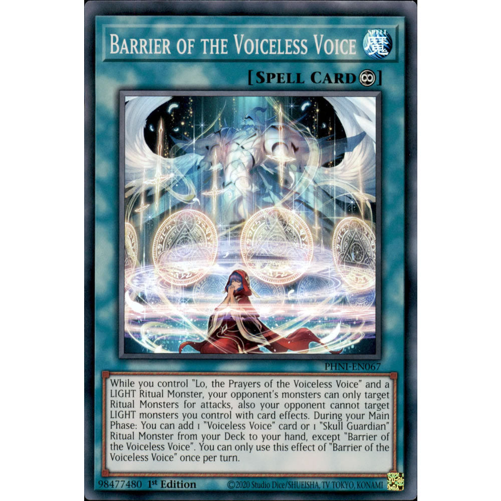 Barrier of the Voiceless Voice PHNI-EN067 Yu-Gi-Oh! Card from the Phantom Nightmare Set