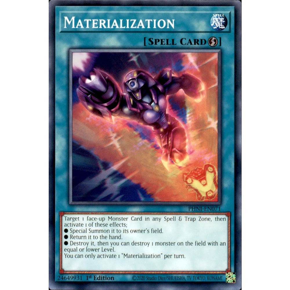 Materialization PHNI-EN071 Yu-Gi-Oh! Card from the Phantom Nightmare Set