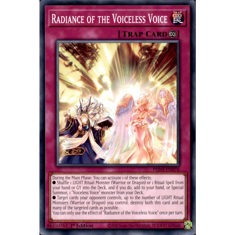Radiance of the Voiceless Voice PHNI-EN076 Yu-Gi-Oh! Card from the Phantom Nightmare Set