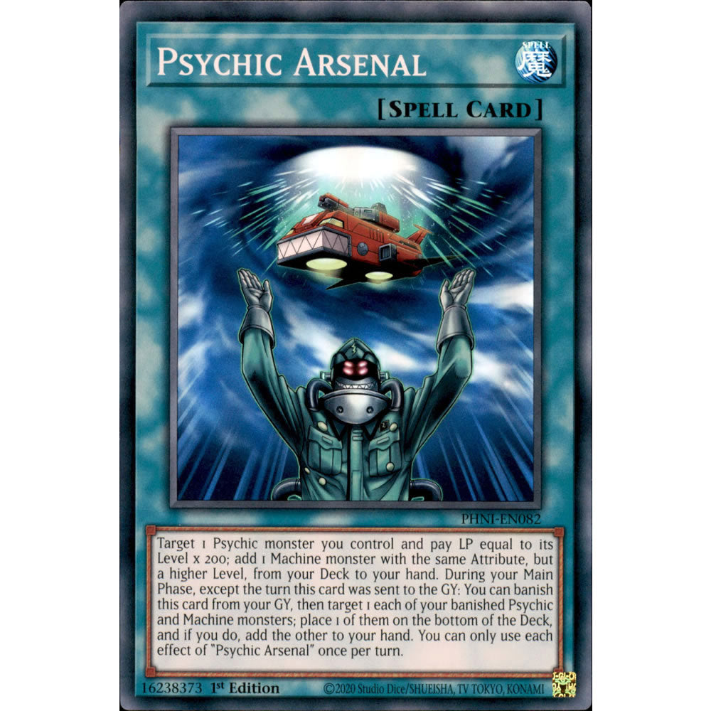 Psychic Arsenal PHNI-EN082 Yu-Gi-Oh! Card from the Phantom Nightmare Set