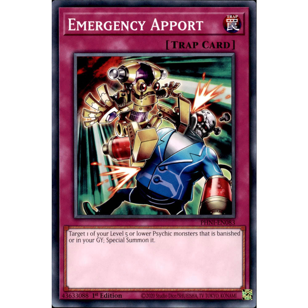 Emergency Apport PHNI-EN083 Yu-Gi-Oh! Card from the Phantom Nightmare Set