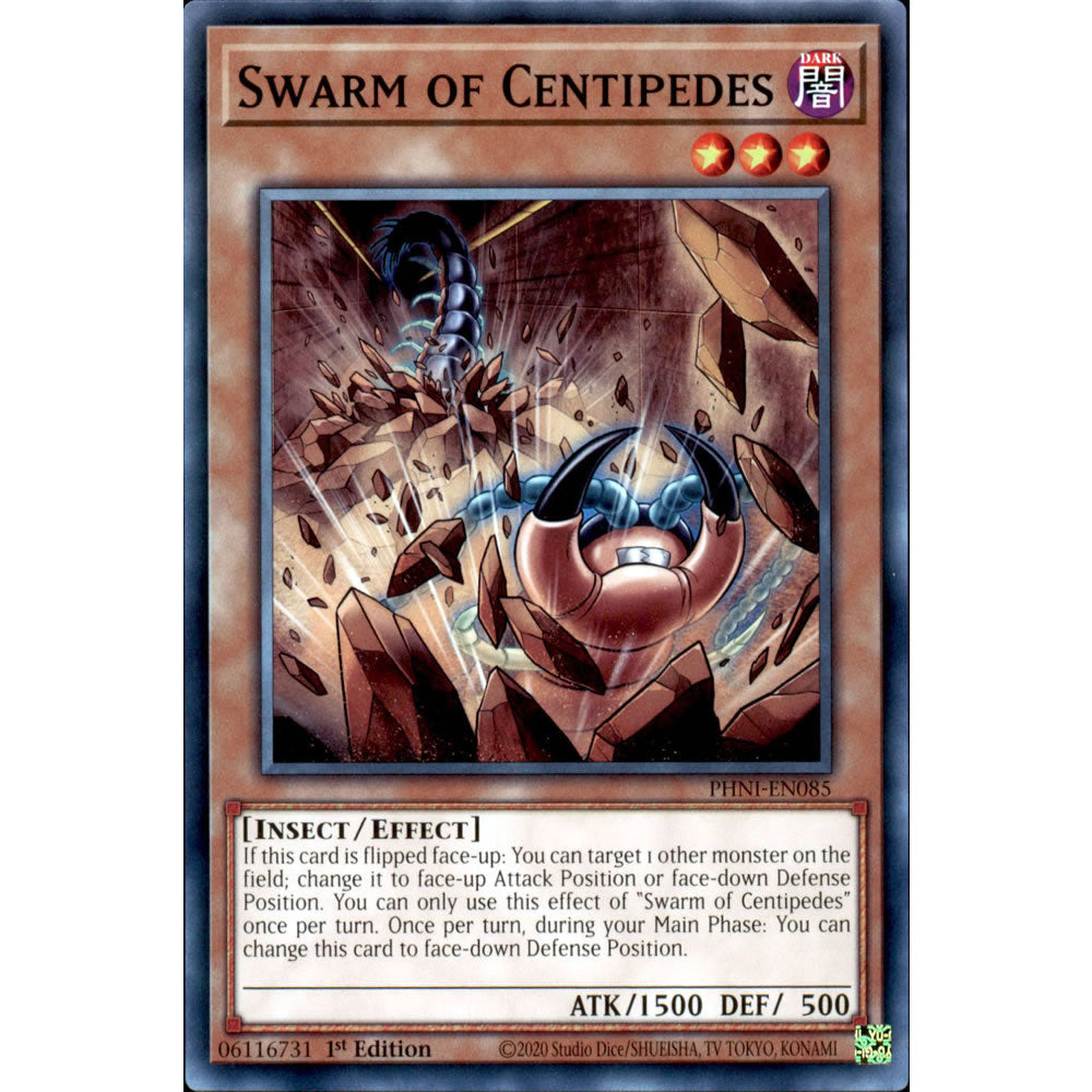 Swarm of Centipedes PHNI-EN085 Yu-Gi-Oh! Card from the Phantom Nightmare Set