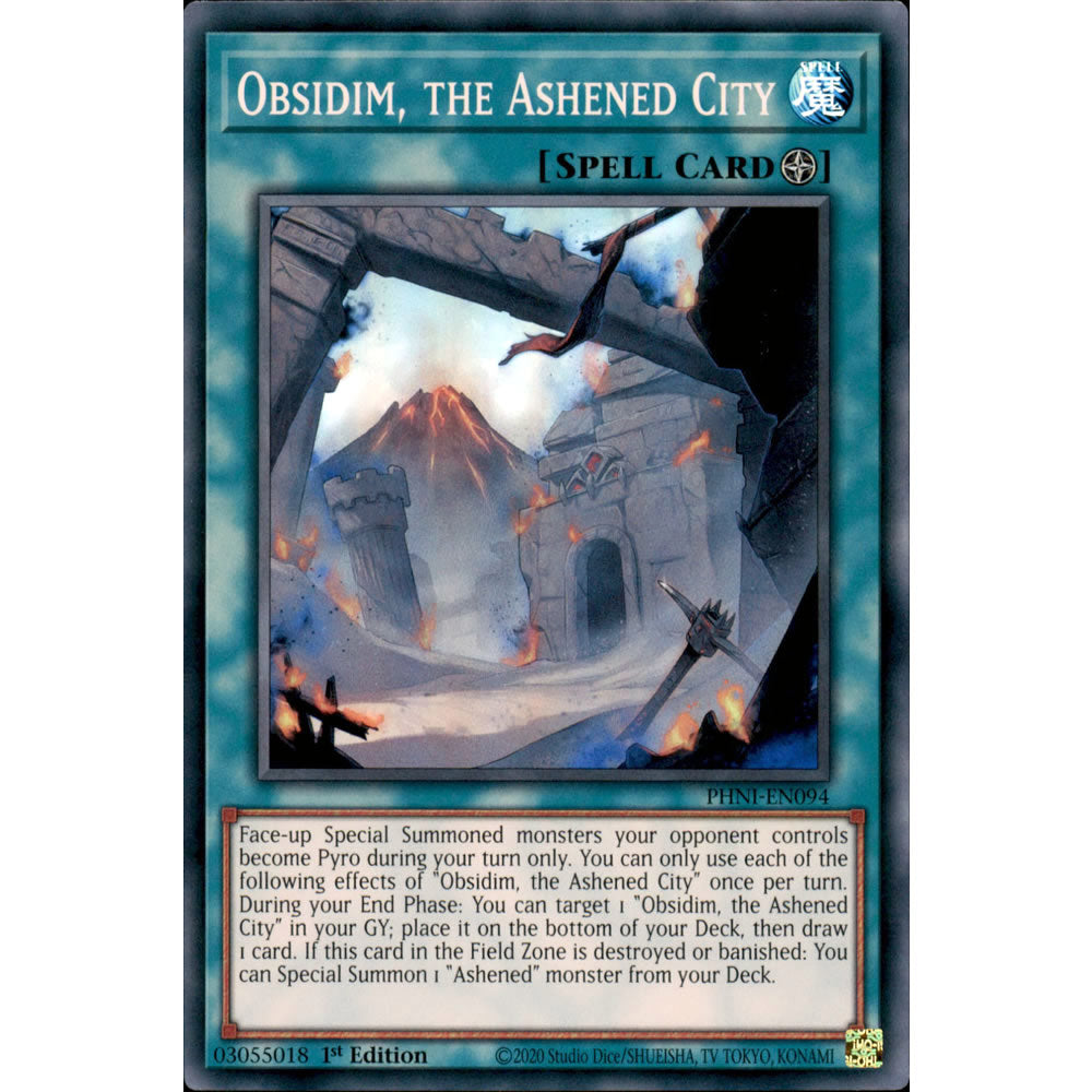 Obsidim, the Ashened City PHNI-EN094 Yu-Gi-Oh! Card from the Phantom Nightmare Set