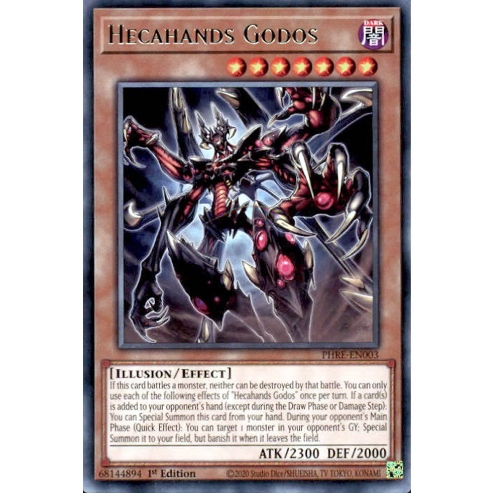 Hecahands Godos PHRE-EN003 Yu-Gi-Oh! Card from the Phantom Revenge Set
