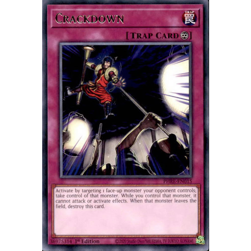 Crackdown PHRE-EN015 Yu-Gi-Oh! Card from the Phantom Revenge Set