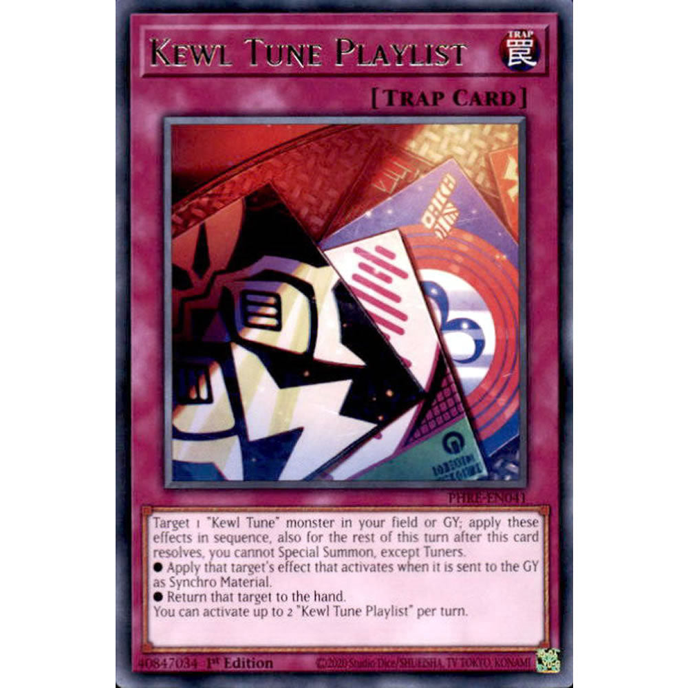 Kewl Tune Playlist PHRE-EN041 Yu-Gi-Oh! Card from the Phantom Revenge Set