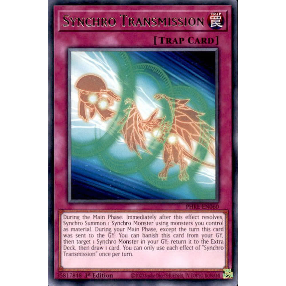 Synchro Transmission PHRE-EN060 Yu-Gi-Oh! Card from the Phantom Revenge Set