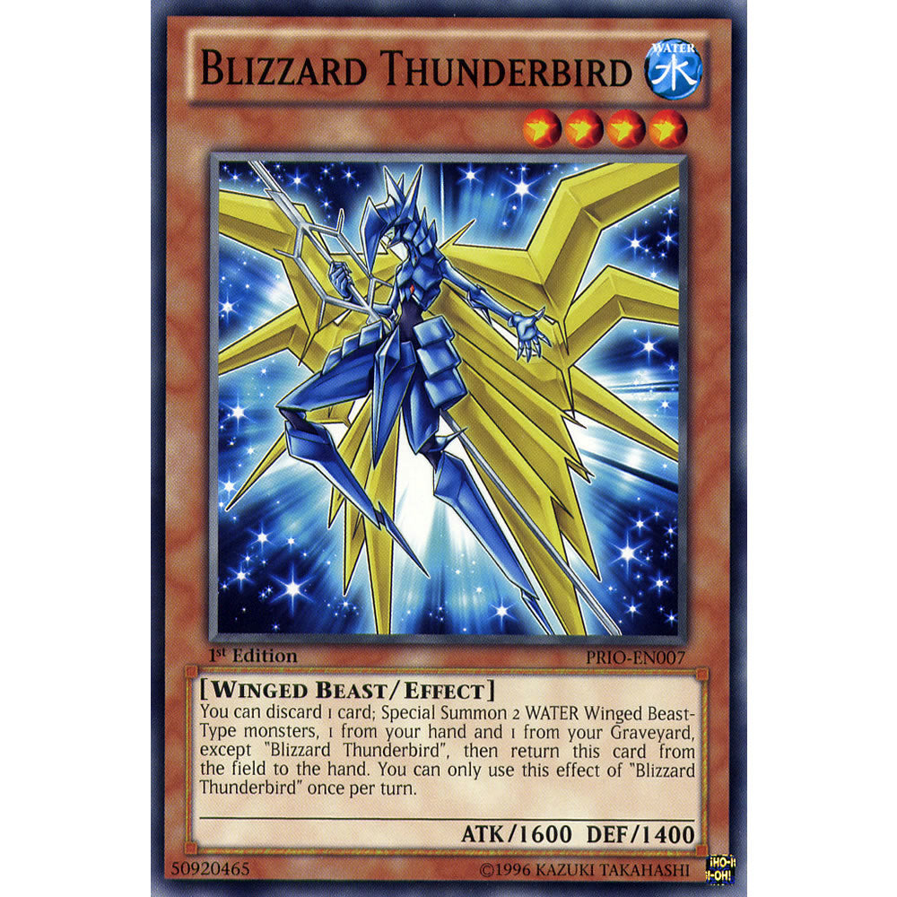 Blizzard Thunderbird PRIO-EN007 Yu-Gi-Oh! Card from the Primal Origin Set