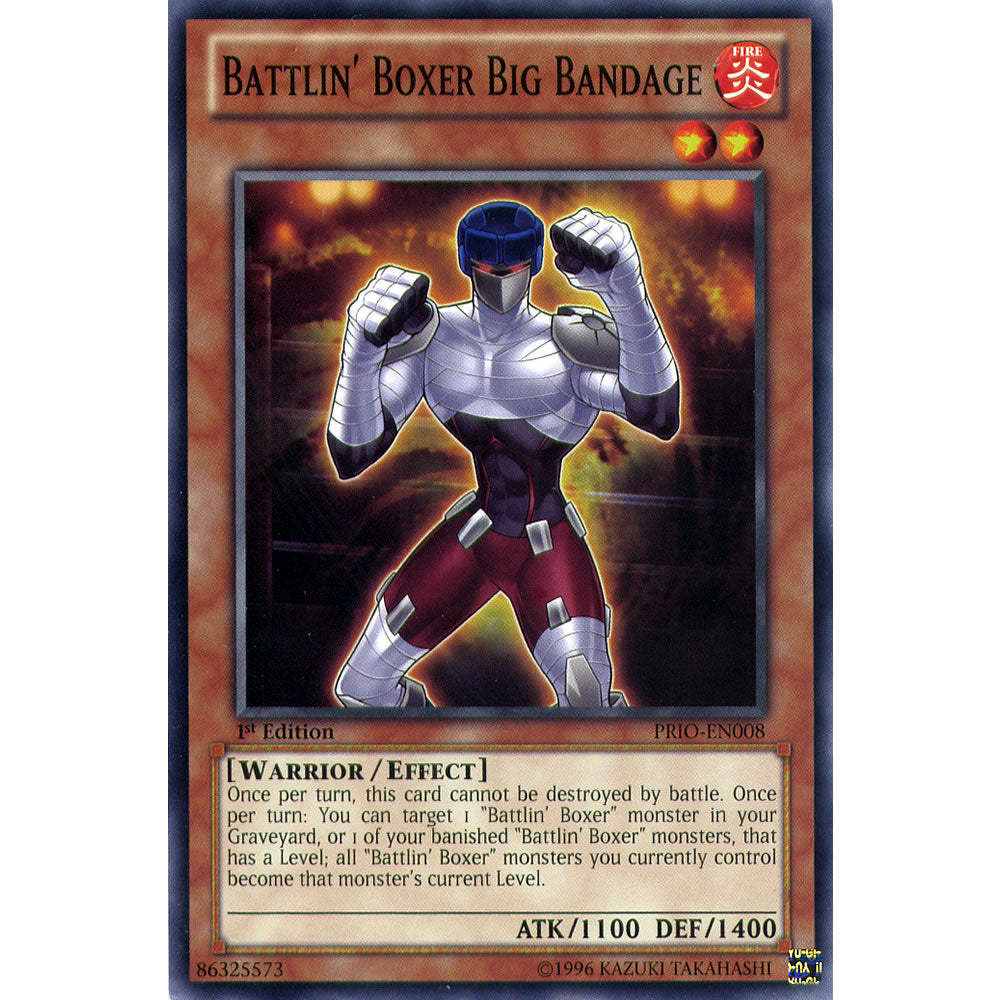 Battlin' Boxer Big Bandage PRIO-EN008 Yu-Gi-Oh! Card from the Primal Origin Set