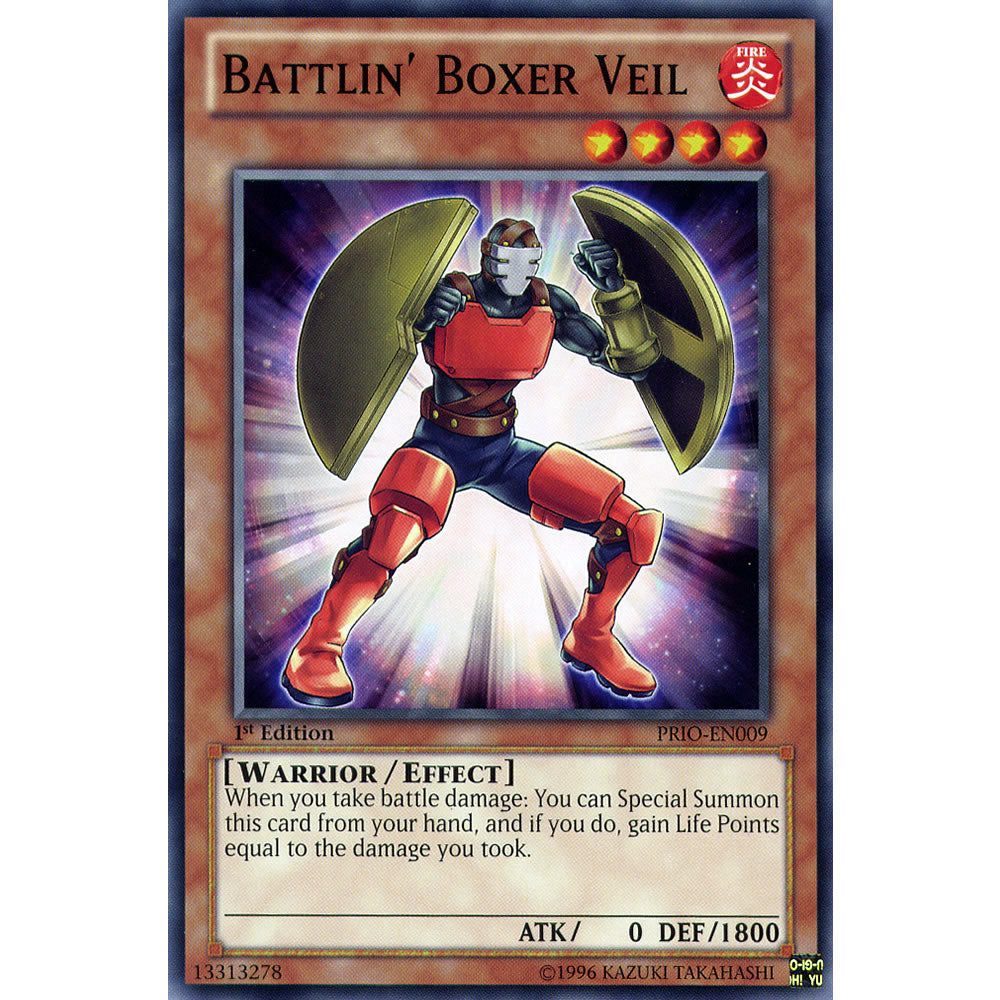 Battlin' Boxer Veil PRIO-EN009 Yu-Gi-Oh! Card from the Primal Origin Set
