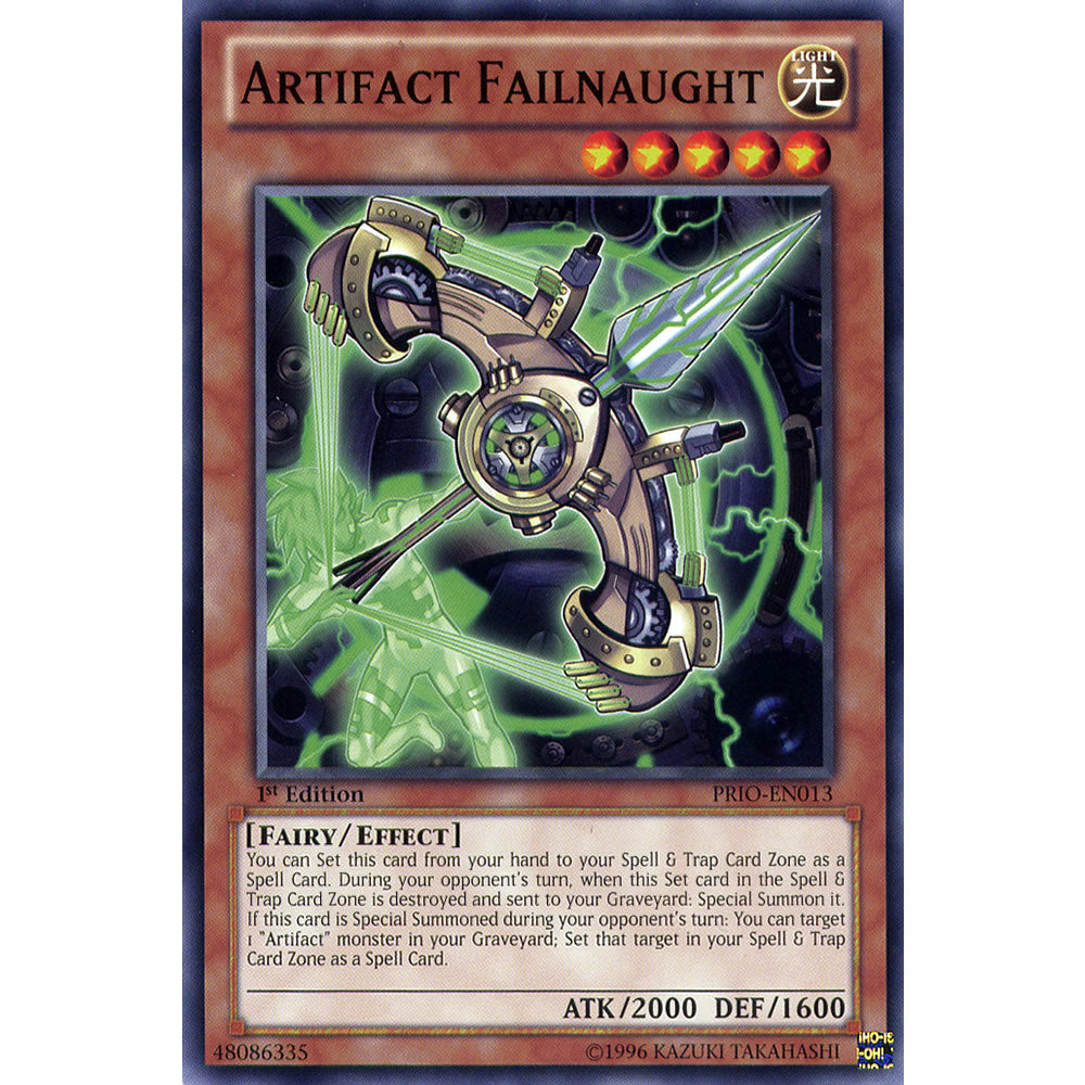 Artifact Failnaught PRIO-EN013 Yu-Gi-Oh! Card from the Primal Origin Set