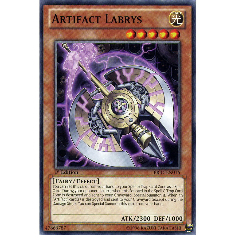 Artifact Labrys PRIO-EN016 Yu-Gi-Oh! Card from the Primal Origin Set